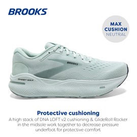 Brooks Men’s Ghost Max Cushion Neutral Running & Walking Shoe - Skylight/Cloud Blue - 13 Medium