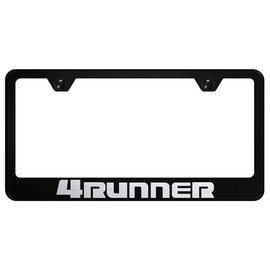Au-TOMOTIVE GOLD Laser Etched Logo License Plate Frame for Toyota 4Runner (Black)