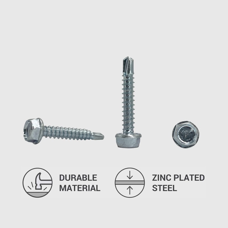 Pack of 100 DIN 7504 K Galvanised Steel 4.2 x