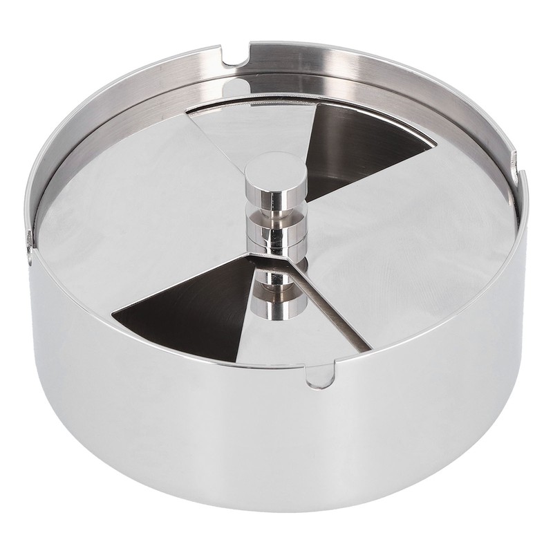 Ashtray Outdoor Thickened Stainless Steel Windproof Rotating Cover Design Finely