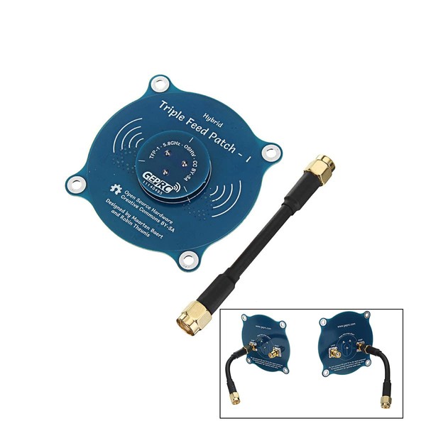 Triple Feed High Gain Pagoda Patch Antenna 5.8G 9.4dBi Directional