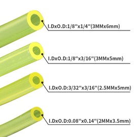 4 Size 2-Feet Fuel Line Gas Hose Tube for Small Engine Stihl Weedeater Poulan Craftsman Husqvarna homelite String Trimmer Chainsaw Blower with Primer Bulb Pump Fuel Filter