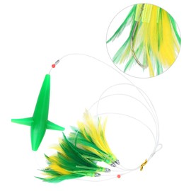 Vbest life Cebo de señuelo de Pesca de Plumas Artificiales, atún Schwertfisch Accesorio de Pesca atrayente de Cebo Artificial para Cebo de señuelo Grande(Verde)