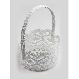Harvest Imports Mini Lace Favor Baskets, Set of 6 Round, 2.75"x1.75"