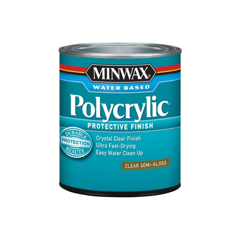 Minwax Semi-Gloss Clear Polycrylic 1 qt.