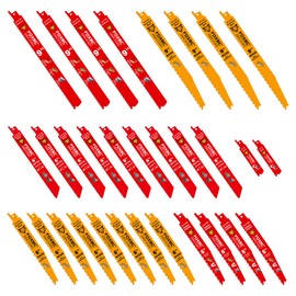 FOXBC Bi-Metal Reciprocating Saw Blades Set for Wood and Metal Demolition, 30-Pack