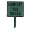Keep off Grass Sign Cast Iron Sign Plaque Spike Stake