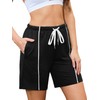 Quenteen Womens Cotton Sweat Shorts Casual Summer Athletic Drawstring Lounge