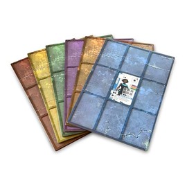 Stonemaier Games: Vantage Playmats | 6 Dual-Layered Cardboard Playmats to Prevent Cards Shifting | Create a 3x3 Grid of Cards as You Explore The World