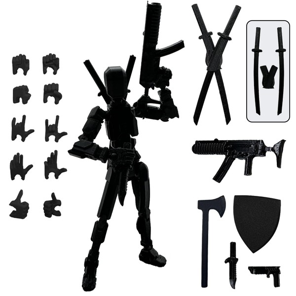 QAONIE (Assembly Completed) 3D Printed Figure 5.54-inch Dummy13 with Weapon