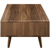 Modway Transmit Mid-Century Coffee Table, Walnut White
