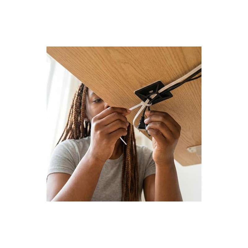 100 Piezas Organizador de Cables, Clips de Cable Adhesivos para