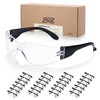 28 Pack Safety Glasses BLACK Frame (Bulk Pack of 24+4)