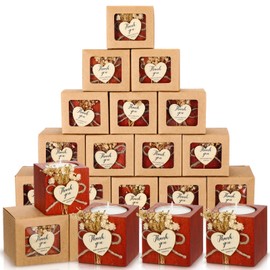 Jingmore 50 Sets Wedding Favors Candles Christmas Bridal Shower Candle Favors Thank You Gifts for Guest Rustic Wood Candle Holders Bulk Tealight Candle Holder Baptism Favors(Dark Brown)