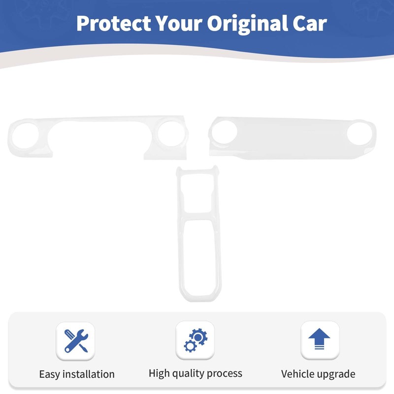 RT-TCZ for Wrangler JL Dash Trim Cover White, Gear Shift