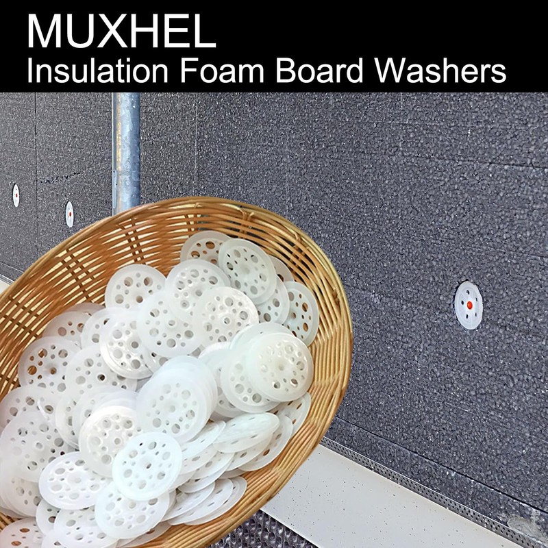 Insulation Plates Pack of 200 PP Washers 46 mm Foam