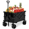 Collapsible Wagon with Wheels, 400LBS Wagons Carts Foldable, Beach Carts