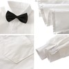 amokk Baby Boy Formal Wear Suits Bow Tie and Suspenders