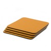 Coaster Set of 4 Mustard Yellow Coasters (10cm x 10cm).