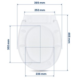 Inter-Sano® BRZOZKA Toilet Lid O-Shape Oval White Toilet Seat with Mounting Kit | Toilet Seat Made of Antibacterial PP Material Toilet Lid Fits In Any Bathroom Toilet Seat Toilet Seat