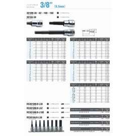 Koken 3/8 (9.5 mm) SQ. Hex Bit Socket, Total Length: 2.4 inches (62 mm), 0.65 inches (14 mm), 3010M.62-14