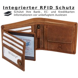 Wildery® Men's Leather Wallet I Brown I RFID Wallet Men's Vintage Leather I Genuine Leather Wallet #Vintage WI107 (Tan), tan, Classic