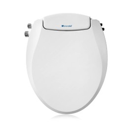 Brondell Swash Bidet Toilet Seat, Non-Electric, Dual Temperature, Fits Round Toilets, White – Dual Nozzle System – with Easy Installation