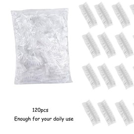 120 Pack Clear Disposable Ear Protectors Waterproof Ear Covers for Shower Waterproof Shower Ear Cover, Hair Dye, Salon