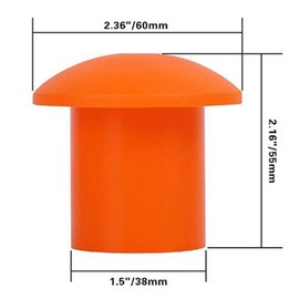 250 Pieces Rebar Mushroom Safety Caps | for Rebar #3 to #8 | Concrete Stakes Orange T- Posts Caps Building Construction Rebar Protection Stakes