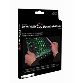 Green Onion Supply Fully Covered Flat Style Easily Sanitized Universal 0.025mm Superb Tactile Feeling Waterproof Anti-Dust Keyboard Cap Cover for Desktop Keyboard Hospital/Dentist Use [3 Pack]