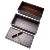 Lunch Boxes, Japanese Traditional Natural Square Wooden Lunch Container Double