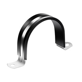 10Pcs 2-1/2 Inch Stainless Steel Cable Clamp, Rubber Cushioned Insulated Clamp, Metal Clamp, Tube Holder for Tube, Pipe or Wire Cord Installation