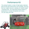 QYMOTO KT196 Go Kart Exhaust Pipe with Muffler Kit Performance
