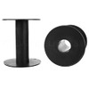 CleverDelights 3 Inch Black Plastic Spools - 3" x 2