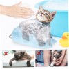 Parliky Adjustable Cat Bathing Bag Breathable Mesh Cat Grooming Bag