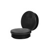 Lamellar Plugs Round 48 mm for Pipe Wall Thickness 3 mm – Pack of 25 Black Pipe Caps