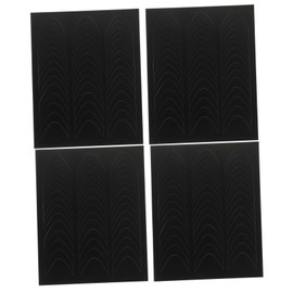 French Nail Tip Stickers 4 Sheets DIY Manicure Stencil Tools for Women and Men Curved Nail Art Guides for Home or Salon Use