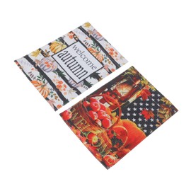 TOVINANNA 2pcs Autumn Pumpkin Garden Flags Double-sided Decorative Fall Welcome Flags for Outdoor Use for Thanksgiving and Seasonal Decor