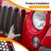 Hoolcar Front Grill Mesh Inserts Clip-in Honeycomb Grille Guard Cover