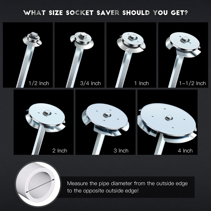 Plumbing PVC Fitting Socket Saver, Pipe Reamer Cutter for Removing