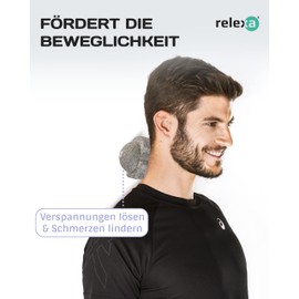 RELEXA Quadrupel | Ideal for Massage for Back Pain & As a Supplement to Fitness Training | Comfortable Material & Recyclable | Grey