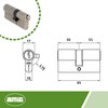 AMIG 9460-Cylinder Lock 23368, Cam, Colour, 0 (0-0.01 mm)