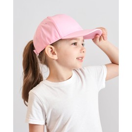 Cysocool Children's Ponytail Baseball Cap 3-8 Years Girls Boys Golf Visor Baseball Cap Hat Sun Visor Hat UV Protection Peaked Cap Summer Hat Junior Summer Hat Tennis Cap Sun Hat Visor UPF 50+, pink