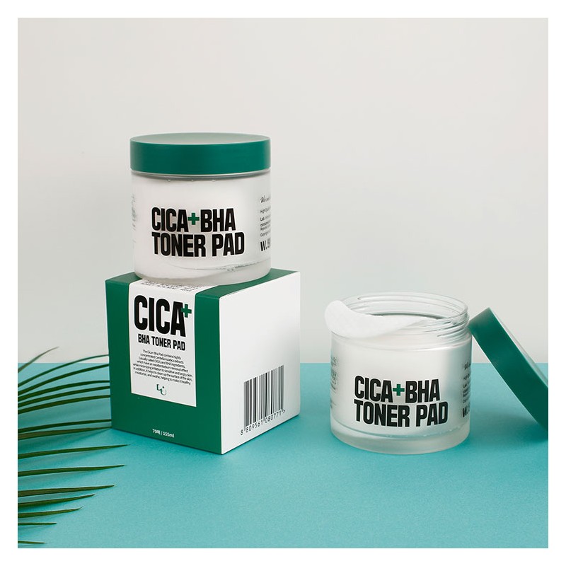 W Skin Research Institute Cica Plus BHA Toner Pads