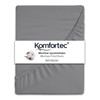 Komfortec Brushed Microfibre Fitted Sheet 140 x 200 cm Grey