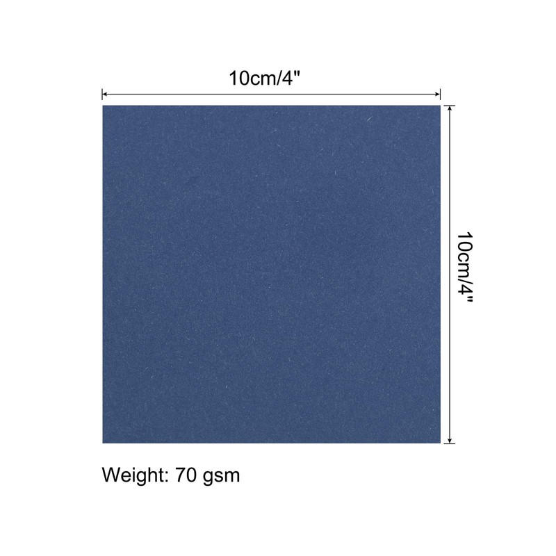 sourcing map 100 Sheet Origami Paper Double Sided Navy Blue