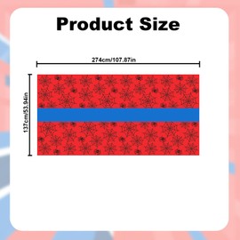 3pcs Spider Tablecloths, 54x108 Inch Plastic Large Spider Web Table Cover Waterproof Blue & Red Table Decorations Supplies for Cartoon Theme Birthday Party