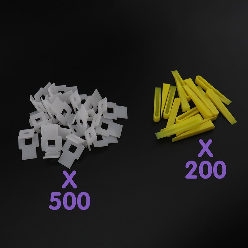 Flooring Tile Leveling System 500 Clips 200 Wedges