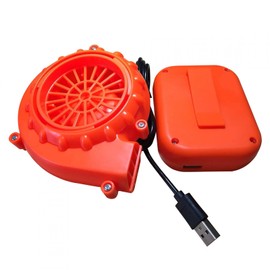 DC 6V Electric Blower, Mini Fan Blower, Powered Fan Portable for Mascot Head Inflatable Costume Cosplay Fancy Dress,Orange