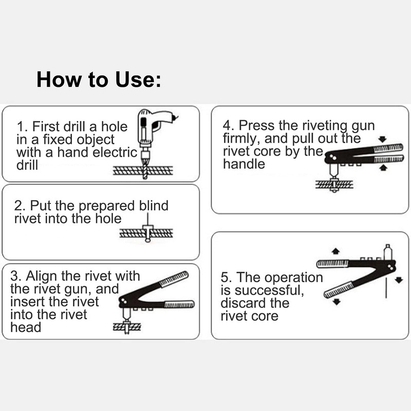 Rivet Nut Tool Hand Blind Riveter, BT‑606 Rivnut Riveting Tools